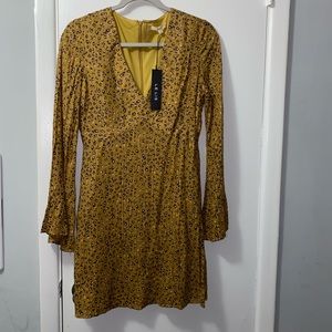 Womens Long Sleeve Leopard Print Dress - size S
